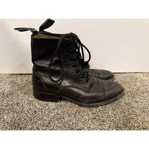 John Fluevog Mens Unisex Black Leather Boots Size 4.5 Mens 6.5 Womens